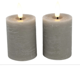 Stompkaars - H6/5 cm doorsnede - per 2 st - Rustiek grijs