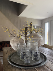 Bloesemtak, wit-yellow 95cm