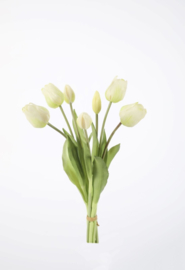 Tulp boeket 7stuks wit 41cm