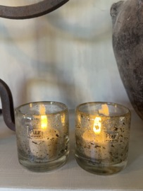 Theelicht mini - 2.5 h op 3.5 b - per 2 st  - Rustiek beige