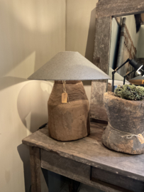 Houten kruiklamp