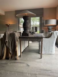 Plaid  deluxe - 2 kleuren  (bruin met cognac en beige met wit) 135x200 cm