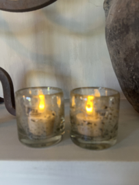 Theelicht mini - 2.5 h op 3.5 b - per 2 st  - Rustiek beige