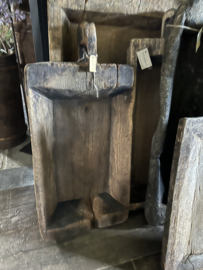 Trog met handvat, houten bak