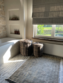 Set van grote en kleine rotan wasmand