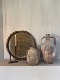 Antieke zinken schaal,  meer dan 100 j oud 60 cm