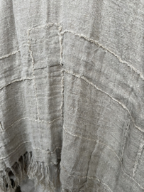 Plaid PATCHWORK linnen naturel