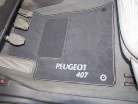 CLASSIC Velours automatten met logo Peugeot 407
