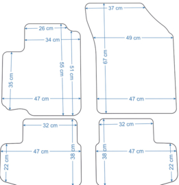 Suzuki Splash 2008-2014 - Bijpassende set CLASSIC Velours automatten