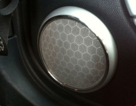Mini Moris -  Verchroomde aluminium speakerringen
