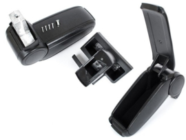 Peugeot 307 2001-2011 - Verstelbare armsteun LUX, zwart leder