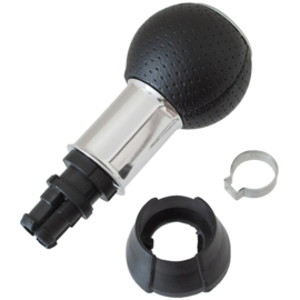 Audi A3 8P 2003-2012 pookknop geperforeerd leer zwart + chroom 5 versnellingen