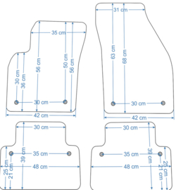 Volvo S40 II 2004-2012 - Bijpassende set CLASSIC Velours automatten