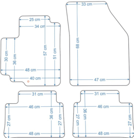 Suzuki Alto 7 2009-2015 - Bijpassende set CLASSIC Velours automatten