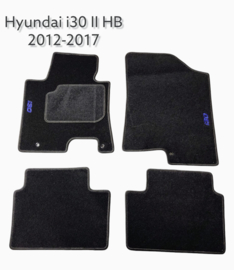CLASSIC Velours automatten met logo Hyundai i30 II HB 2012-2017