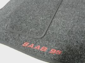 CLASSIC Velours automatten met logo Saab 9-5 I 1997-2010