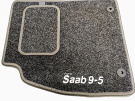 Saab 9-5 II 2010-2012 Classic antraciet automatten met zilver logo