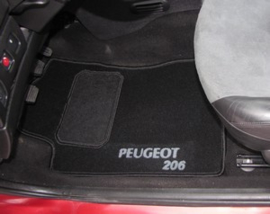 CLASSIC Velours automatten met logo Peugeot 206 1998-2012