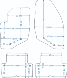 Volvo S60 I 1998-2010 - Bijpassende set CLASSIC Velours automatten