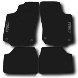 Classic Weluur Automatten Set – Opel Corsa C (2000-2006) met Borduursel Logo
