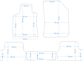 Peugeot 308 II HB GTI 2013-2021 - Bijpassende set CLASSIC Velours automatten