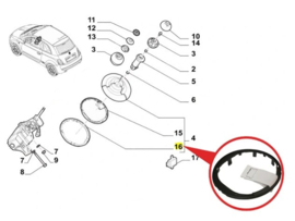 Plastic auto-versnellingshoesringframe voor Fiat 500 500c 2007-2015