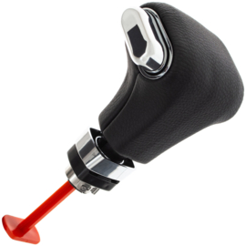 Volkswagen Transporter T5 2003-2015 AUTOMAAT versnellings pookknop ZWART ECO LEER + CHROOM