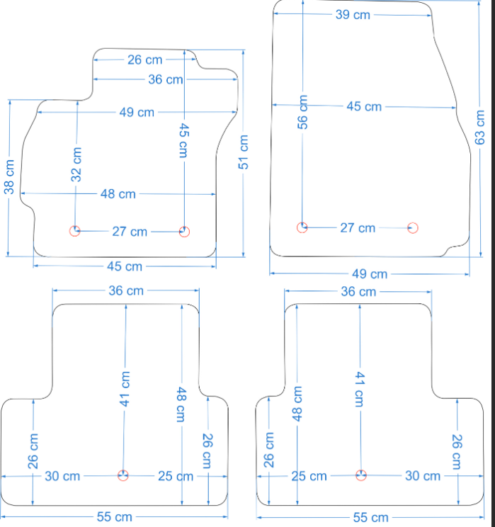 Mazda 5 II 2010-2015 - Bijpassende set CLASSIC Velours automatten