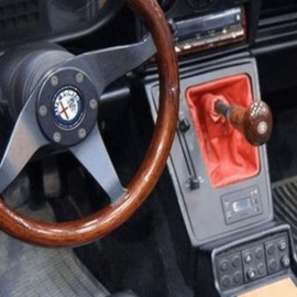 Alfa Romeo Spider 2000 1970-1993 - Echt leder pookhoes
