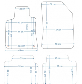 Peugeot 308 II sw 2014-2021 - Bijpassende set CLASSIC Velours automatten
