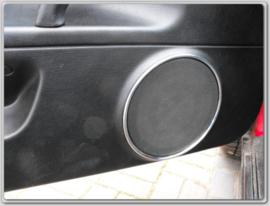 Fiat Coupe - Verchroomde aluminium achter speakerringen