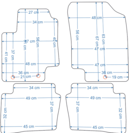 Hyundai i20 2008-2014 - Bijpassende set CLASSIC Velours automatten