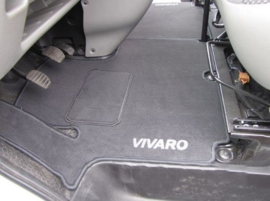 CLASSIC Velours automatten met logo Opel Vivaro B 2014-2019 Voorkant als geheel