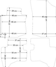 Peugeot 107 2005-2014 - Bijpassende set CLASSIC Velours automatten
