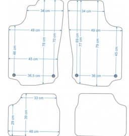Opel Corsa C 2000-2006 - Bijpassende set CLASSIC Velours automatten