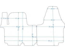 CLASSIC Velours automatten met logo Renault Trafic II 2 personen 2001-2014