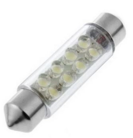 Witte 8 LED lampen C5W/C10W/C21W/SV8/5-8 12V, interieur verlichting