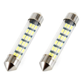 LED-lampen 18SMD Festoon C5W C10W C3W 41mm Wit 12V  interieur verlichting