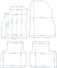 Nissan Juke 2010-2019 - Bijpassende set CLASSIC Velours automatten
