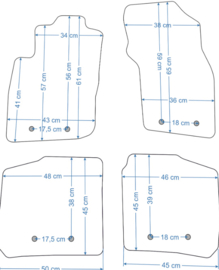 Volvo S40 1996-02/2004 - Bijpassende set CLASSIC Velours automatten