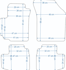 Suzuki Swift  2005-09/2010 - Bijpassende set CLASSIC Velours automatten