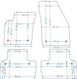 Volvo C30 2007-2012 - Bijpassende set CLASSIC Velours automatten