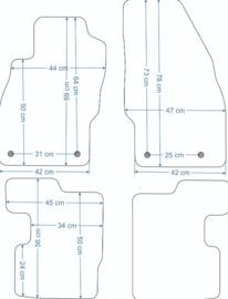 Opel Corsa D 2006-2014 - Bijpassende set CLASSIC Velours automatten