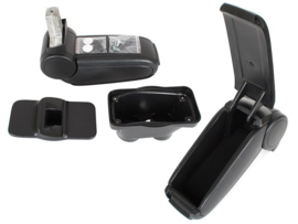 Peugeot 208 2012-2019 Verstelbare armsteun LUX, zwart leder