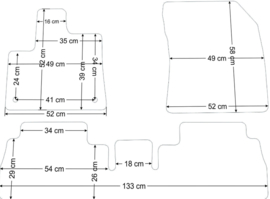 Fiat Doblo III vanaf 2022- Bijpassende set CLASSIC Velours automatten