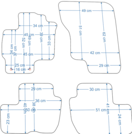 Mitsubishi Outlander PHEV 05/2014-2021- Bijpassende set CLASSIC Velours automatten
