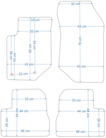 Peugeot 208 II (11/2019-) - Bijpassende set CLASSIC Velours automatten