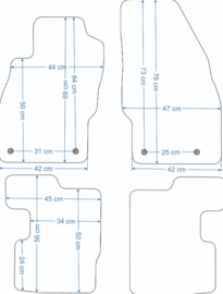 Opel Corsa E 2014-2019  - Bijpassende set CLASSIC Velours automatten