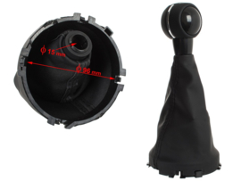 MINI F54/F55/F56/F57/F60 - Leder Pookknop 6 versn. met Pookhoes + frame SET