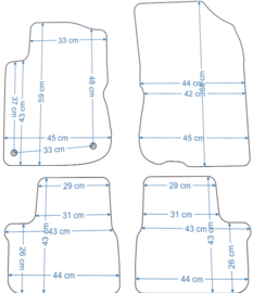 Peugeot 2008  2013-2019 Bijpassende set CLASSIC Velours automatten